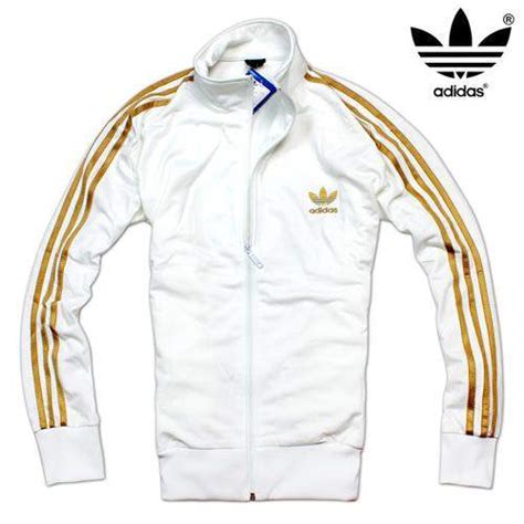 adidas jacke gold weiß pailletten|adidas Retro Originals Jacke .